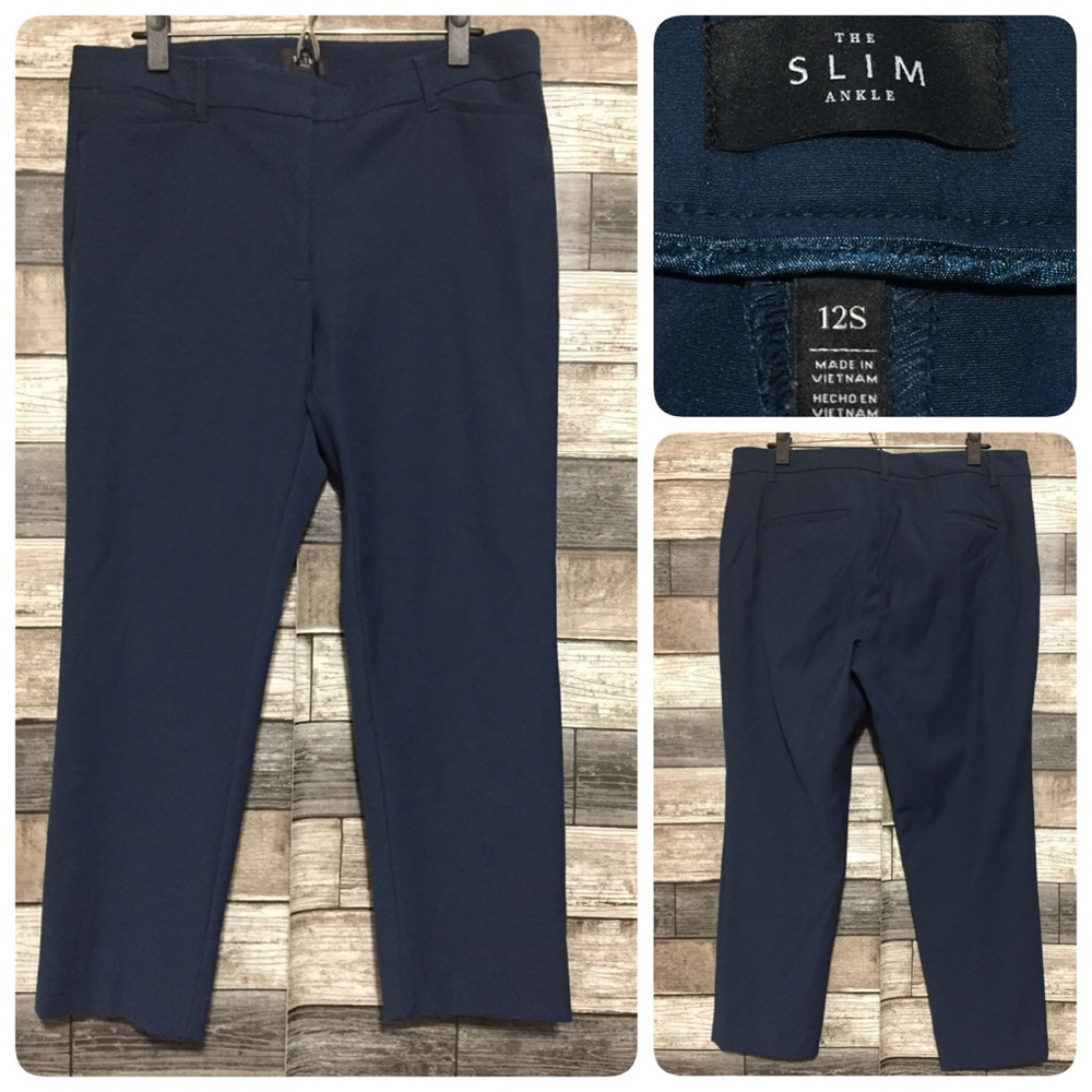 White House Black Market Slim Ankle Pants Women’s 12S Blue (Inseam 24.5)